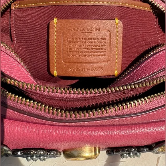 COACH Create Upcrafted Willow Metal Tea Rose Camera Bag In Bright Pink C0695